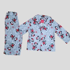 NWOT Disney Christmas Holiday Fleece Pajama Set Toddler 18 mo